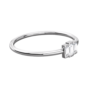 เพชรทรงบาแกตต์ 3 เม็ด สำหรับผู้หญิง - Product Image 1