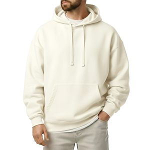Custom High Quality Street Wear Hoodies For Men Appliques Embroidery Drop Shoulder Full Sleeves <b>Comfy</b> Soft Cotton Blend Pullover - Product Image 1