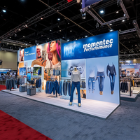 Stand d'exposition modulaire rétroéclairé SEG sur mesure 10x20 20x20 30x30 pieds pour présentation de marque de vêtements lors de MAGIC Las Vegas COTERIE