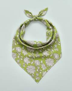 Handmade Eco Cotton Boho Square <b>Bandana</b> Set 21X21 Inches Lightweight Breathable Block Print Scarf Summer Winter Perfect Hair - Product Image 3