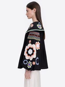 Blusas informales para mujer, camisas bordadas con manga farol, camisetas Retro para mujer, ropa para mujer, venta al por mayor - Product Image 2