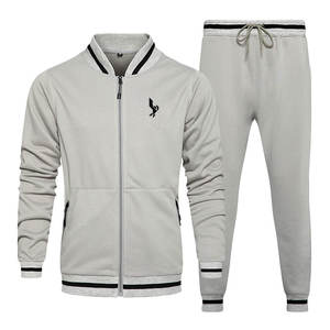 OEM Wholesale High Quality <b>Men's</b> Long Sleeve Solid Jogging <b>Suit</b> Breathable Training Gym Clothing Winter Set at Low Price - Product Image 1