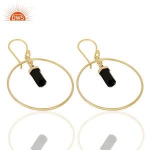 Meilleure vente en argent Sterling fin naturel noir Onyx pierres précieuses balancent boucle d'oreille bijoux personnalisés pour les femmes cadeau pour elle - Product Image 3