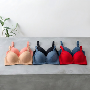 Reggiseno Push-Up Senza Ferretto all'Ingrosso, Sottile e Morbido, con Anello in Acciaio, Comodo, in Pizzo, Senza Fili, per <span class=keywords><strong>Taglie</strong></span> <span class=keywords><strong>Forti</strong></span> 2026 - Product Image 1