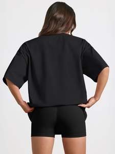 Logo personnalisé femmes T-Shirt décontracté été OEM mode Tee en gros haut à manches courtes de l'usine directe - Product Image 4