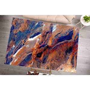 Navy Blue Rug, <b>Runner</b> Rug, Printed Rug for Bedroom, Front <b>Door</b>,Chenille Rug - Product Image 2