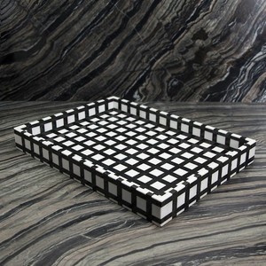 Plateau de service rectangulaire décoratif en résine incrustée, personnalisable, multicolore, fait à la main, durable, style classique, décoration intérieure - Product Image 1