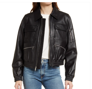 แจ็กเก็ตหนังสำหรับผู้หญิงแจ็กเก็ตหนังแฟชั่นเข้ารูปลำลองสำหรับฤดูหนาว2025งานตามสั่ง - Product Image 1