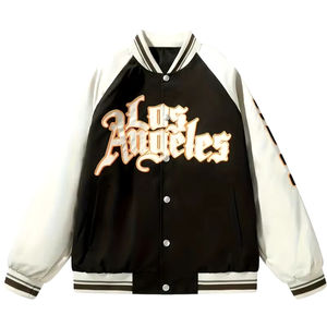 Chaqueta de béisbol de lana reversible de lujo para hombre, chaqueta universitaria estilo Letterman, chaqueta de bordado alto para hombre - Product Image 1