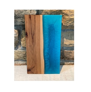 Planche à découper de cuisine en bois-résine jaune Bloc à découper élégant pour servir et préparer les aliments - Product Image 3