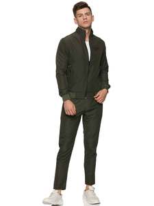 Men's Custom Logo Printed 2-Piece Gym Streetwear Tracksuit <b>Embroidery</b> Jacket Pants <b>Set</b> for Winter Jogging - Product Image 6