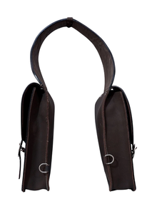 Bolsas de sillín de salto ecuestre de cuero genuino de alta calidad, ropa de equitación occidental mecanizada a mano para caballos - Product Image 5