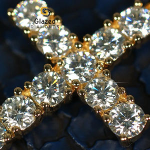 Nueva moda totalmente helado Jesús Cruz Hip Hop colgante brillante laboratorio cultivado VVS diamantes 10K oro amarillo D incoloro para fiestas - Product Image 3