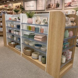 Étagère réglable pour magasin de cosmétiques Love Shack Fancy, produits écologiques, étagère îlot <span class=keywords><strong>en</strong></span> bois E0 - Product Image 5