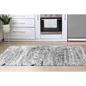 Alfombras en blanco y negro, alfombras personalizadas, alfombras con paisaje de bosque de abedules, alfombra de terciopelo - Product Image 2