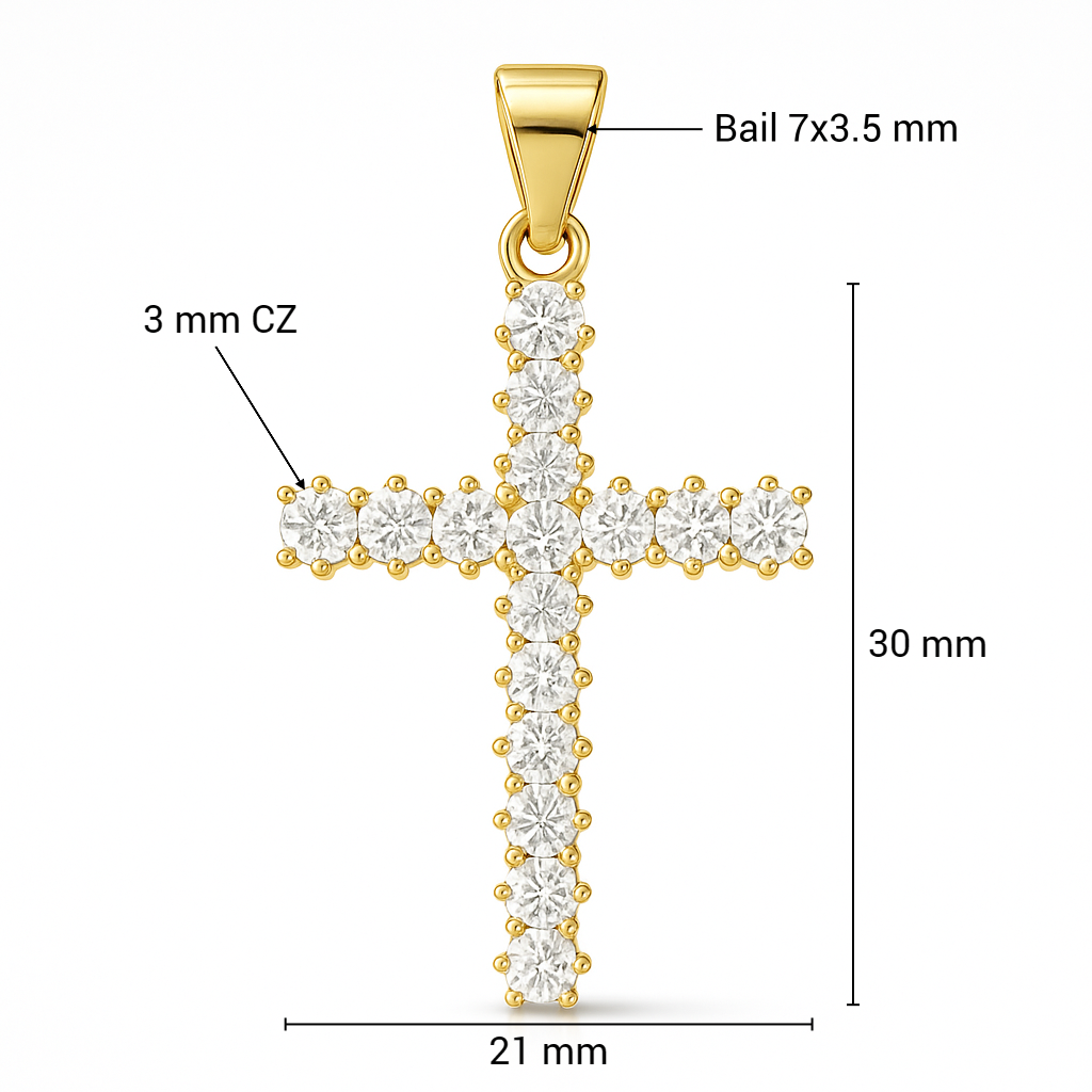 Yellow Gold 30x21mm