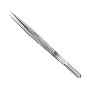 Micro-pince à tissus droite Adson en acier inoxydable, à manche plat, pour microchirurgie - Product Image 2