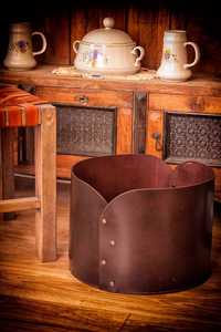 Cesta de Almacenamiento de Cuero de Diseño Superior con Asa, Decoración del Hogar, Caja de Almacenamiento de Revistas, Cubo de Almacenamiento de Ropa - Product Image 3