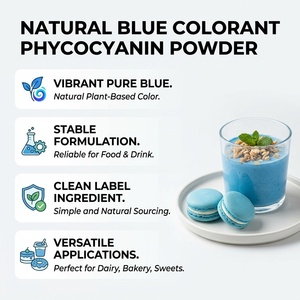 Phycocyanine en poudre en vrac E18/E25, soluble dans l'eau, pigment bleu naturel, extrait de spiruline, phycocyanine pour l'alimentation, les boissons et les cosmétiques - Product Image 5
