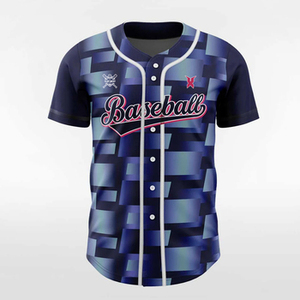 Maillot de baseball vierge à manches courtes pour la mode en gros, personnalisable par sublimation, uniforme de baseball économique - Product Image 2