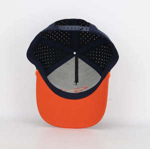 Casquette de camionneur à 5 panneaux avec logo brodé personnalisé, trous découpés au laser, casquette de golf, deux couleurs, structurée, imperméable, de haute qualité, avec cordon - Product Image 6