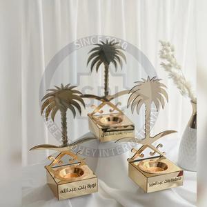 Brûleur d'encens en laiton Bakhoor arabe pour le Ramadan Eid, 100% naturel, écologique, diffuseur d'aromathérapie - Product Image 1