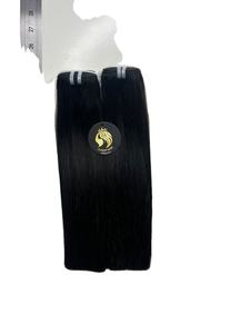 Cheveux brésiliens Remy lisses à Double dessin, cuticules alignées, 100% cheveux humains bruts non traités - Product Image 4