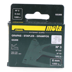 Punti metallici numero 3, 8 mm x 1000 unità (Mota GG308) - Product Image 1