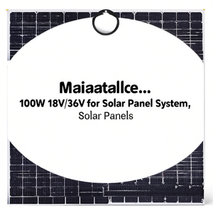 Panel Solar Policristalino de 100W 18V/36V para Sistema de Paneles Solares - Product Image 2