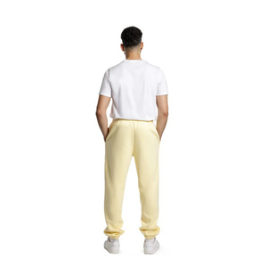 Sentez la chaleur avec ces pantalons de survêtement en polaire pour homme, jaune clair, avec bas élastiques, doux, pour l'entraînement et les loisirs - Product Image 3