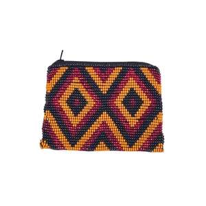 Lo último elegante hecho a mano rosa y negro con cuentas Huichol bordado Mini bolso con cremallera elegante moda Premium Fancy Top DE LA India - Product Image 2