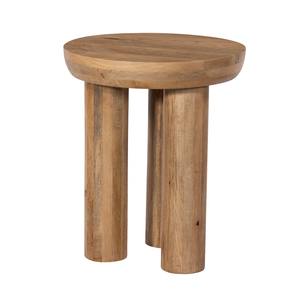 Table basse ronde moderne en bois de manguier Mobilier de maison à hauteur portable et réglable avec rangement en bois Caractéristique décorative - Product Image 3
