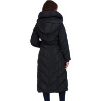 Manteau d'hiver long en laine à revers, coupe ajustée, couleur unie, matelassé, coupe-vent, écologique, décontracté, en tissu brut personnalisé 2025