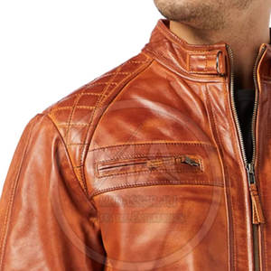 Chaqueta de cuero cálida de invierno transpirable para hombre, chaqueta de cuero informal para hombre a precio razonable - Product Image 5