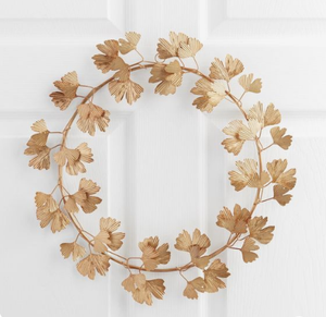 Couronne créative faite à la main en métal brillant finition feuille conception couronne taille personnalisée décoration de noël - Product Image 5