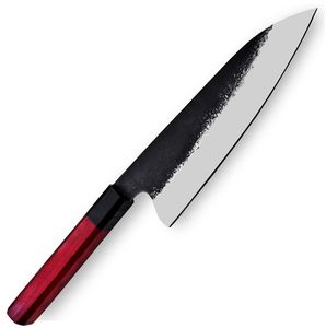 Juego de cuchillos de chef de cocina profesional personalizado hecho a mano HOJA DE Damasco de acero de alto carbono mango de madera de acero inoxidable grado alimenticio - Product Image 6