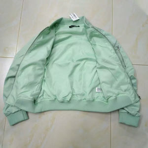 Chaqueta Bomber de Satén para Mujer, al por Mayor, Ligera, Brillante, Estilo Universitario, con Cremallera, Ropa de Abrigo de Invierno, OEM - Product Image 5