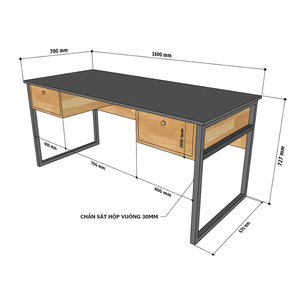 Executive 160x70cm Minimalist Luxury <b>Computer</b> <b>Table</b> BGD68055 Manager Desk with 2 MDF Drawers and Partition Office Furniture - Product Image 5
