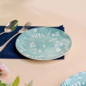 Ensemble de 4 assiettes en porcelaine Darla de 7,8 pouces, style nordique avec motif végétal personnalisable pour les fêtes et les hôtels - Product Image 4