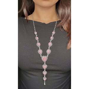 Collar de Plata de Ley con Concha Rosa Navajo, Clásico, Religioso, Moderno, con Corazón, Ancla, Número, Cadenas de Perlas para Bodas y Regalos - Product Image 4