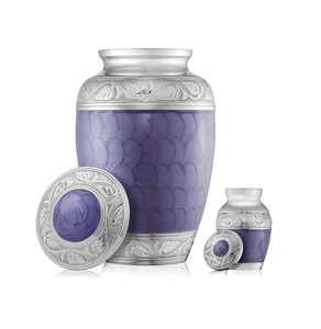 Lot de 5 urnes funéraires gravées pour cendres humaines-1 adulte + 4 jetons souvenir taille lavande - Product Image 1