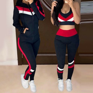 Ensemble 3 pièces de Yoga pour femmes, vêtements décontractés, de haute qualité, soutien-gorge, Leggings, tenue d'entraînement pour le Fitness, - Product Image 3