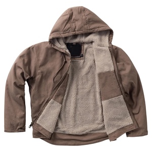 Chaqueta de Trabajo para Hombre, Personalizada, Resistente, Forrada de Algodón, con Capucha y Cremallera, Estilo Vintage de Lona Vaquera, para Primavera - Product Image 2