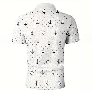 Polo pour homme à motif uni, respirant, polyester/coton, logo frontal, service, polo pour homme à la vente - Product Image 5