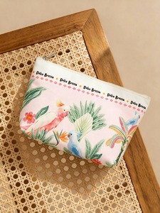 Sac cosmétique à fermeture éclair en toile rayée avec logo personnalisé, pochette de maquillage, sac de voyage, étiquette privée, fabricant OEM ODM - Product Image 5