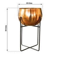 Carrinho de Metal Durável com Design Clássico para Vasos de Flores, Suporte Resistente à Ferrugem para Exibição de Plantas Internas e Externas, Decoração para Casa