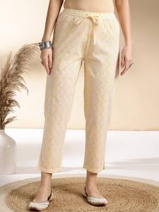 Kurta recto de algodón puro con estampado floral amarillo para mujer con pantalones y traje Dupatta indio pakistaní salwaar kameez - Product Image 3