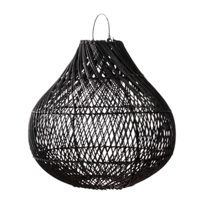 Abat-jour rond en rotin fait main, écologique, décoratif, grand, à brancher, luminaire suspendu en rotin, 2024 - Product Image 2