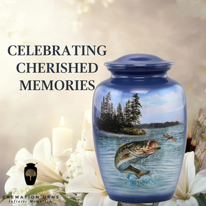 Urnas de cremación de urna conmemorativa de aluminio hechas a mano con revestimiento de Meena grande (220 pulgadas cúbicas) y opciones de recuerdo (3 pulgadas cúbicas) - Product Image 4