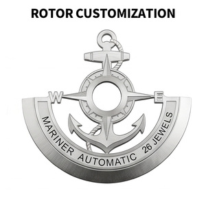 <b>Custom</b> NH35 <b>Watch</b> Rotor 9015 Oscillating Weight Anchor Compass hollow out design for SW200 ETA 2824 Movement Parts manufacturers - Product Image 1